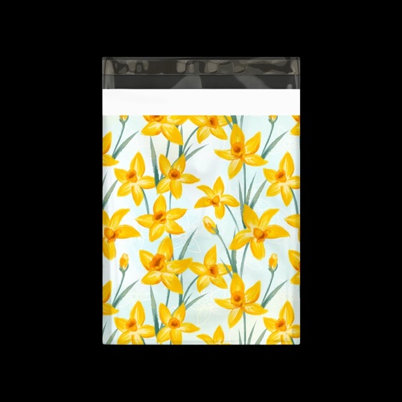 ‼️ LAST 1 ‼️ 50 10X13 Yellow Daffodils Poly Mailers Shipping Envelopes Bags - Picture 5 of 6